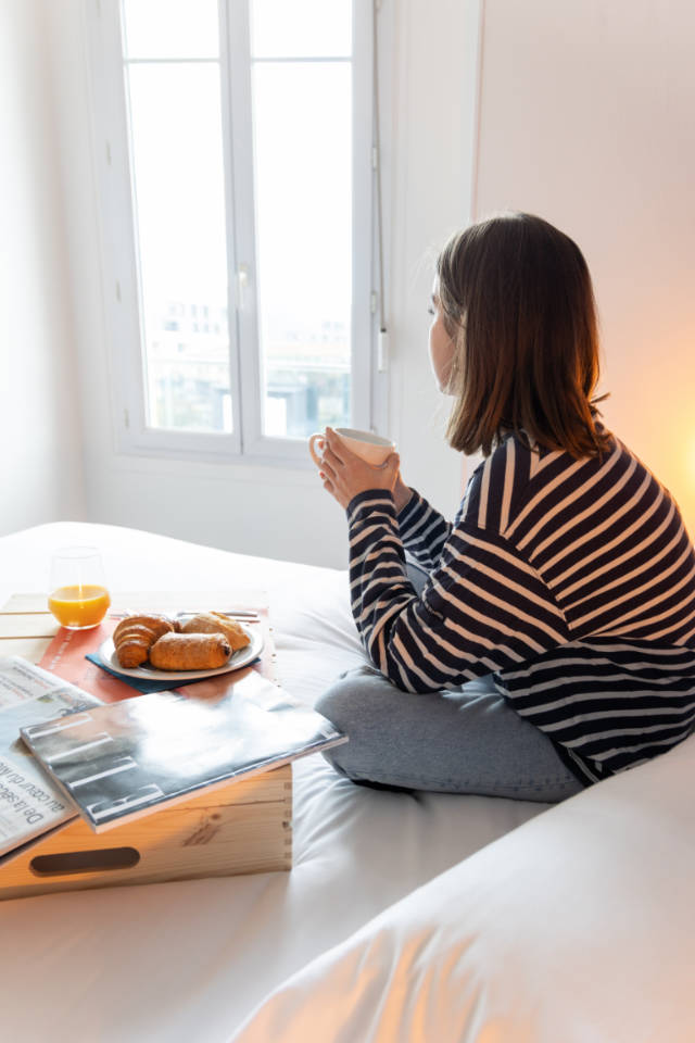 Hôtel La Marinière à Saint-Malo, chambre, petit-déjeuner